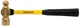 AMPCO SAFETY TOOLS 065-H-4FG 2 LB. BALL PEEN HAMMERW/ FBG HANDLE