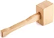 qwork wooden mallet, 9.5 manual ice hammer mallet beech solid carpenter wood ham