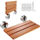 VEVOR Folding Teak Shower Seat 20.1'' x 13.2'' Wall Mounted Shower Bench 440 lbs