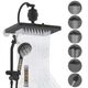 Shower Head Combo 5 Spray Rainfall 13 Handheld 71 Hose Oil Rubbed Hibbent Dual