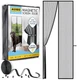 AUGO Magnetic Screen Door - Self Sealing, Heavy Dutty, Hands 38" x 97", Mesh 