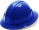 Pyramex 4 point Full Brim Hard Hat with Ratchet Suspension - Blue