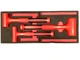 Snap On HBFE302FR 3 Piece RED Soft Grip Dead Blow Hammer Set With FOAM Tray NICE