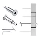 Muzata 10 Pack 1/8" Invisible Cable Railing Kit Hardware for 2" x 2" Metal Post