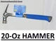 Kobalt 20-oz Smooth Face Steel Head Steel Claw Hammer Blue Black