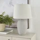 23" Gray Unglazed Ceramic Urn Table Lamp - Nourison