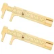 2 Pcs Brass Vernier Caliper Pocket Caliper Handy Caliper Measuring Mini Tool Dou