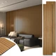 Panel 2pcs 104 x 15.75in 3D Fluted Sound Absorbing Teak Art3d Acoustic