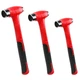 3 Piece Ball Peen Hammer, 16oz 32oz 48oz, Fiberglass Handle hammer for Ball P...