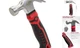 Small Hammer 12oz, Claw Hammers for Picture Hanging, Martillos Ball Peen Hammer