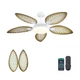 PHORUS 52" Palm Leaf Ceiling Fans with Lights, Outdoor Tropical Ceiling Fans ...