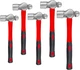 5piece Ball Peen Hammer Set 8 12 16 24 32oz