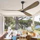 ABZ 72" Ceiling Fan without Light - 72 inch Propeller Solid 72", Bronze Gray