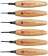 Flexcut Mixed Profile Micro Tool Set 6pc Carbon Steel Wood Handle