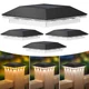 Solar Post Cap Lights 4 Pack LED Waterproof 3 Modes Black ZT03 Mlambert Outdoor