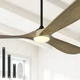 Ceiling Fan 52 Inch 3 Blade Remote Control Light Bronze Gray 7406L-52 BOOSANT