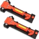 SINSEN Car Safety Hammer Set of 2 Emergency Escape 2 Pack, Reflective Red 