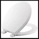 Bemis 500EC 390 Round Enameled Wood Toilet Seat in Cotton White 