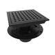 WEBANG 6 Inch Square Shower Floor Drain with Flange,Quadrato Pattern Grate Re...