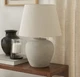 Nourison 20" Light Gray Ceramic Pot Transitional Table Lamp