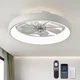 LUDOMIDE Ceiling Fans with Lights and Remote, 20'' Low 20", White-Y1095