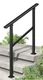 ARTI-LIFE 3 STEP HANDRAILS FOR OUTDOOR STEPS, 1 PIECE - MATTE BLACK ARTI-LIFE 3 STEP HANDRAILS FOR OUTDOOR STEPS, 1 PIECE - MATTE BLACK