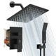 SR SUN RISE Shower Faucet  8 Inch Shower System with Rain Shower Head and Han...