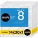 Simply 14x30x1 Air Filter, MERV 8, 12 Pack, For Home AC 14x30x1, White 