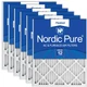Nordic Pure 20x25x1 (Actual Size: 19 1/2 x 24 1/2 x 3/4) Pleated MERV 12 Air ...