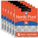 Nordic Pure 20x24x4 (3 5/8) Pleated Air Filters MERV 15 Plus Carbon 6 Pack