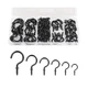 RELBRO Screw Hooks, 6 Sizes Metal Screw in Cup Hooks, 1/2 Inch, 5/8 Inch, 3/4...