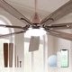 Smart Ceiling Fan 72 Oil Rubbed Bronze WiFi Alexa 6 Speed DC Motor Minislak