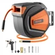VEVOR Retractable Air Hose Reel,3/8IN x 65FT Hybrid Air Hose Max 300PSI,Air Comp