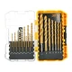 Japan NEW DEWALT DW1361 Titanium Pilot Point Drill Bit Set, 21-Piece