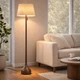 Floor Lamp 65 Mid Century Modern Real Wood 2 Shades Espresso Walnut MOFFE Looks