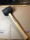 Stanley 55-522 Black Rubber Mallet with Hardwood Handle, 16 Oz Head !