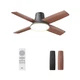 Black Fans Dreo Low with Remote... Profile 44'' Lights, Ceiling Ceiling Fan with