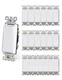 AIDA 20 Pack Light Switch Single Pole Light Switch Square Rocker Switch Decorati