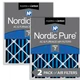 Nordic Pure 20x24x4 (3 5/8) Pleated Air Filters MERV 7 Plus Carbon 2 Pack