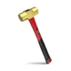 C&T 3lb Brass Sledge Hammer,Non-Sparking,Comfortable Fiberglass Handle,3-Poun...