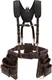 Pro Oil Tanned Leather Tool Belt with Padded Suspenders Leather Carpenter Tool B