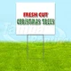 FRESH CHRISTMAS TREES 18x24 Yard Sign Plastic Corrugated WITH STAKE USA YS00150