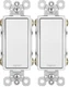 Control 4 Lights One Switch - Pass & Seymour White Rocker
