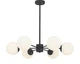 KCO Lighting 6-Light Globe Sputnik Chandelier Milk Glass Modern Chandeli...