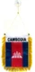 Cambodia MINI BANNER FLAG CAR & HOME WINDOW MIRROR HANGING 2 SIDED