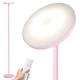 SUNMORY Soft Pink Torchiere Floor Lamp for Bedroom and Office Base,