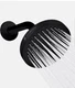 SparkPod 6" Rain Shower Head with 6" Shower Arm - High Pressure Rain - BLACK