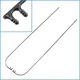 2pcs 14cm Grey Metal Rimless Eyeglass Temples Hingeless Frame Arm Glasses Part