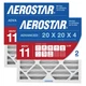 Filter 20x20x4 MERV 11 Pleated 2 Pack HVAC Furnace Aerostar Air 1000-1200