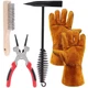 Glarks 5Pcs Welding Slag Removal Tool Set, Include 10'' Welding Chipping Hamm...